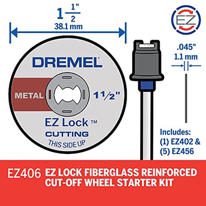 Dremel EZ406-02 EZ-Lock Starter Kit with Rotary Tool Cutting Wheels - size: 1-Pack