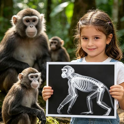 Thematic Animal X-Rays, Set of 16, Simulation Specimen, Science Education Materials for Kindergarten & Preschool, Light Table Accessories, Montessori & Reggio-Inspired (Zoo Animals) - color: Zoo animals