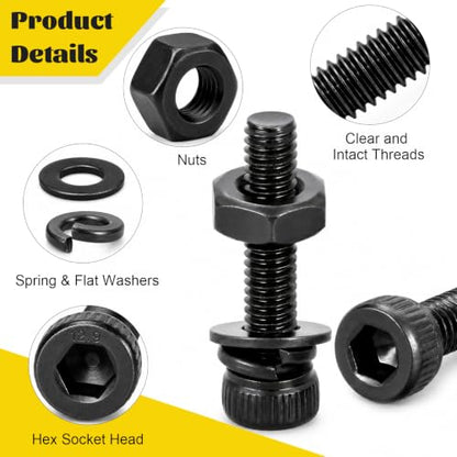 1120PCS M3 Socket Screws Assortment Kit,M3x6/8/10/12/16/20/25/30 mm - size: M3 1120pcs