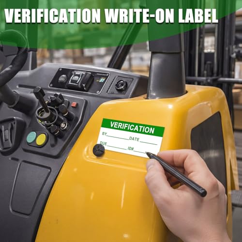 210 Pcs Verification Labels, 1.5" x 0.625", Clear Flap - style: Clear Flap