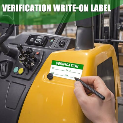 210 Pcs Verification Labels, 1.5" x 0.625", Clear Flap - style: Clear Flap