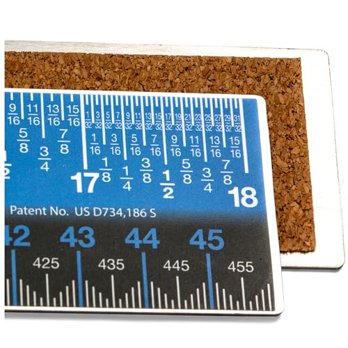 Victor Easy Read 18.25-Inch Stainless Steel Ruler, Metal Straight Edge Ruler with Cork Backing, Standard and Metric Measuring Tool for School, Office, Drafting, Drawing, and Crafts - size: 18 inches