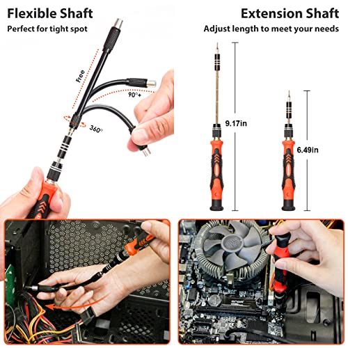 STREBITO Precision Screwdriver Set 142-Piece Electronic Repair Tool Kit - color: Orange