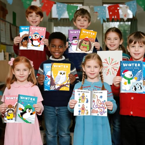 BenLouis 24 Pack Winter Mini Activity Books for Kids ages 4-8-16 - style: Winter