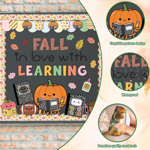 Fall in Love with Learning Classroom Bulletin Board Decorations - color: Fall in Love With Learning