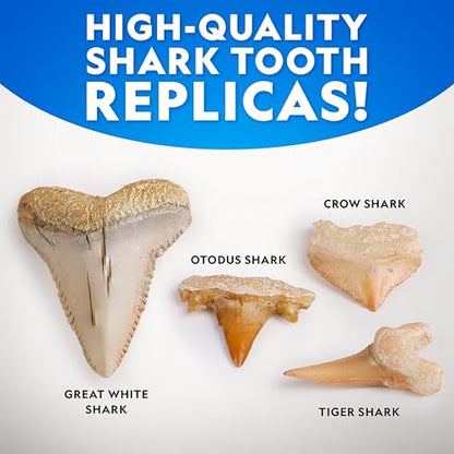 National Geographic Shark Tooth Fossil Dig Kit and Necklace for Kids
