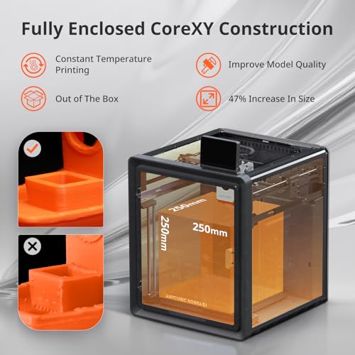 Anycubic Kobra S1 3D Printer Only, Support Multicolor Printing Need ACE Pro - size: Anycubic Kobra S1