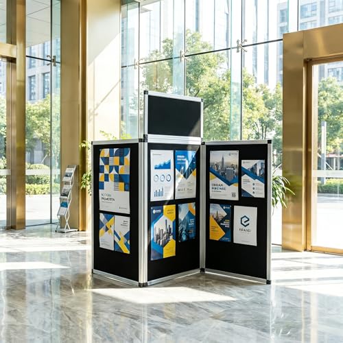 LITTLE TREE 3+1 Panel Trade Show Presentation Board, 70.8" Display Board