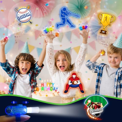 24 Pcs Baseball Party Favors LED Finger Lights Toys for Kids Ages 3-12 - style: Baseball