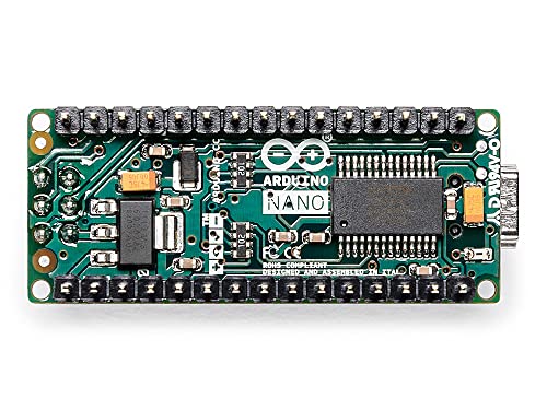 Arduino Nano [A000005] - Compact ATmega328P Microcontroller with 22 Digital I/O Pins, 8 Analog Inputs, USB Connectivity, and Arduino IDE Compatibility for Prototyping and DIY Projects