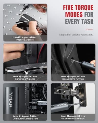 VMAN 78-in-1 Precision Electric Screwdriver Set for Electronics Repair