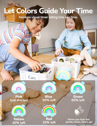 Timer Pal, Rainbow Visual Timer for Kids/Adults, 0-99 Minutes Light Timer - color: Blue