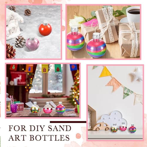 FoldTier 48 Pcs Plastic Potion Bottles with Caps,Silver,Aluminum Cap - color: Silver, style: Aluminum Cap