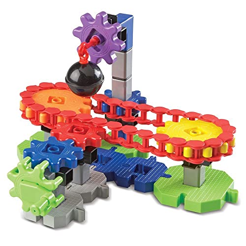 Learning Resources Gears! Gears! Gears! Machines in Motion - Toddler STEM, Building Toys for Kids, Hands-On Construction & Engineering Set, Critical Thinking, Fine Motor Skills