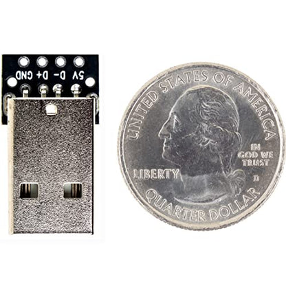 10pcs USB Type A Male Breakout Board 2.54mm/0.1" Pitch with 2Type 4 Pin Solder Pin Header (Straight and 90 Degree)