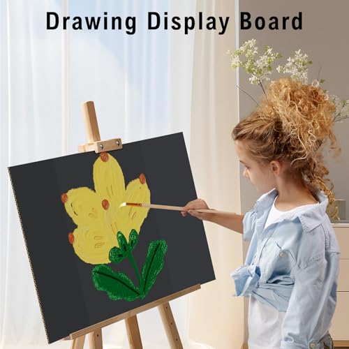 HAUTOCO 12 Pcs Trifold Poster Board 26 x 15.74'' Medium Presentation Boards - color: Black, size: 26 x 15.74''