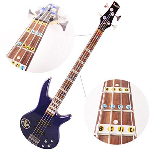 2Pcs Guitar Sticker Guitarra Fingerboard Stickers Bass Fretboard Scale Note Label Fret Sticker Bass Practice Guitar Accessories