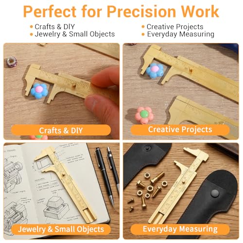2 Pack Pocket Caliper, 80 Millimeter Gauge Measuring Tool, Caliper Measuring Tool