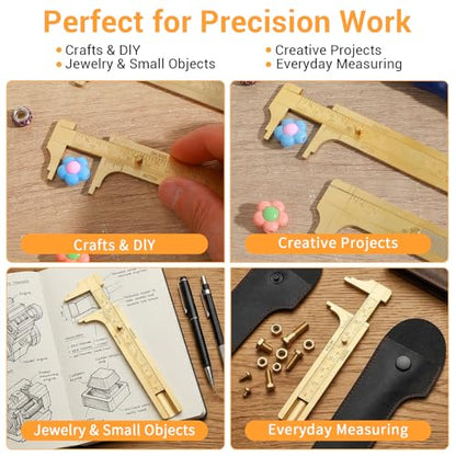 2 Pack Pocket Caliper, 80 Millimeter Gauge Measuring Tool, Caliper Measuring Tool