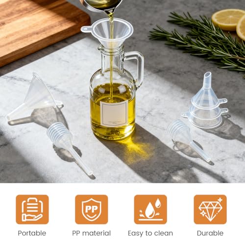 Small Funnel Kit 12 Pack, 3 Sizes Tiny Funnels for Filling Small Bottles
