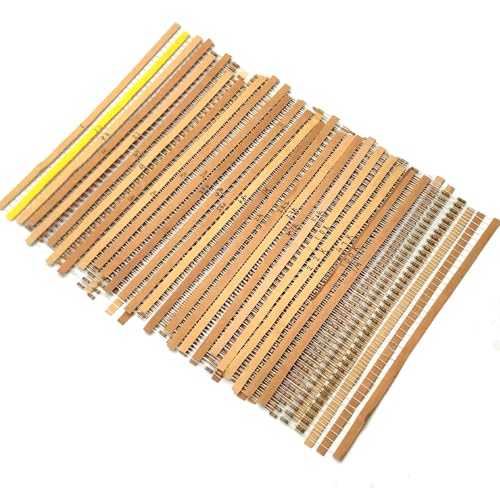 Minidodoca1040 Pcs 26 Values Resistor Kit 1 Ohm-1M Ohm with 5% 1/4W Carbon Film Resistors Assortment - style: 1/4W-26values-1040Pcs-Carbon
