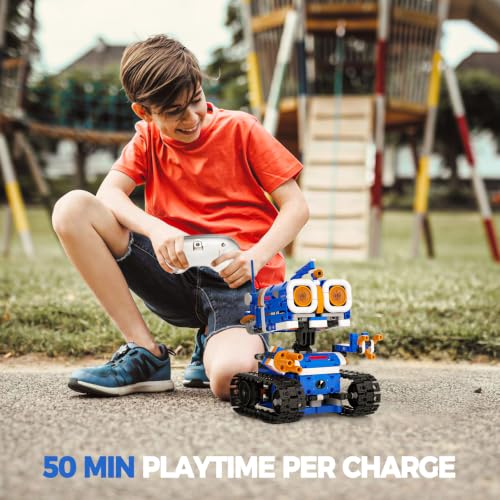 STEM Robot Building Kit, APP & Remote Control Robotics for Kids Ages 8-12