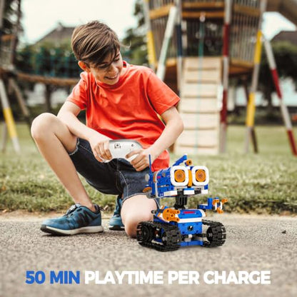 STEM Robot Building Kit, APP & Remote Control Robotics for Kids Ages 8-12