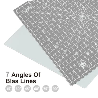 Headley Tools 12"x12" Rotating Cutting Mat, Self Healing Mat with 360-Degree Rotation & Anti-Slip Base, Sewing Board Cutting Mat Perfect for Fabric Quilting Leather Hobby Project, Grey - color: Gray, size: 12"L x 12"W