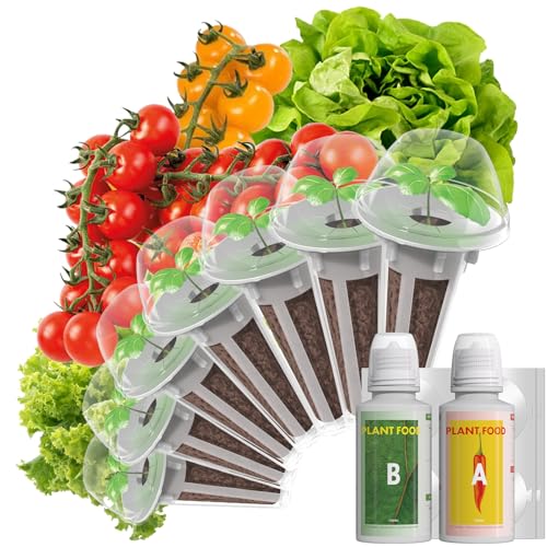LYKOCLEAN Low-calorie Salad Seed Pods for AeroGarden, Ahopegarden, iDOO Hydroponics Growing System, 350 Seeds+ Including American Fast Lettuce, Buttercrunch Lettuce, Red Tomato, Golden Tomato (7-Pods) - color: Salad, size: 7pods