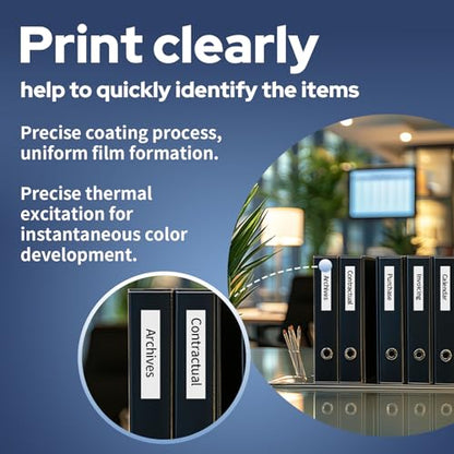 4-Pack Compatible with Dymo Label Maker Refills 91331 Plastic White Tape