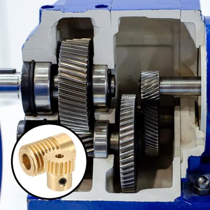 uxcell Worm Gear Set 20T 0.5 Module 20:1 Reduction Rate, Right Rotation Drive Gear Box Wheel Reduce Transmission Part (Brass Gear-3mm Bore, Brass Rod 6mm Bore) - size: Gear-3mm, Rod-6mm Bore, style: 0.5M-20T