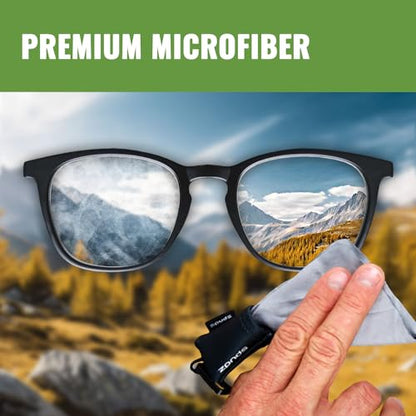 SPUDZ Ultra Microfiber Lens Cleaner with Closeable Bottom – Clip-On Pouch, Washable – for Binoculars, Scopes, Glasses, Screens | Ultra Red, 6 x 6 Inch - color: Red, size: 6 x 6 Inch