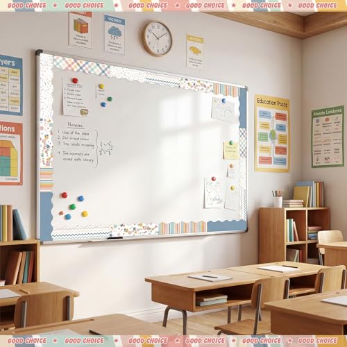 Containlol 118ft Bulletin Board Border Classroom Border, Boho Pastel Tone - style: Boho Pastel Tone