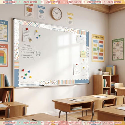 Containlol 118ft Bulletin Board Border Classroom Border, Boho Pastel Tone - style: Boho Pastel Tone