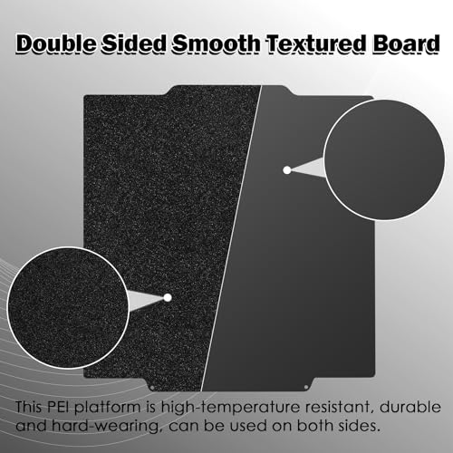 PEI Build Plate for Creator 5 Double Sided Textured and Smooth PEI Sheet - color: Black