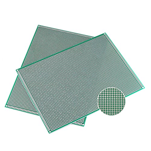Double Sided PCB Board,D DZRCOXI Large PCB Circuit Board Protoboard 50Pcs 15X20CM for DIY Soldering Electronic Projects Compatible with Arduino Kits (15X20CM-50Pcs) - style: 15X20CM-50Pcs
