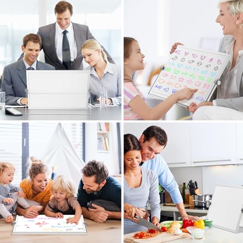 Desktop Whiteboard 16x12 Stand, Double Sided Dry Erase Board - size: 16*12white