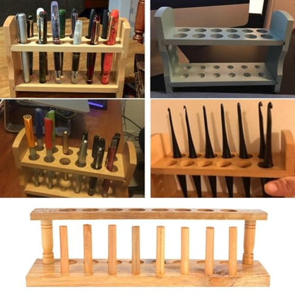Wooden Test Tube Rack 6/8/10 Hole - Laboratory Tube Holder for Experiments, Durable Wood Stand with Alkali Resistance(8 Hole) - size: 8 Hole