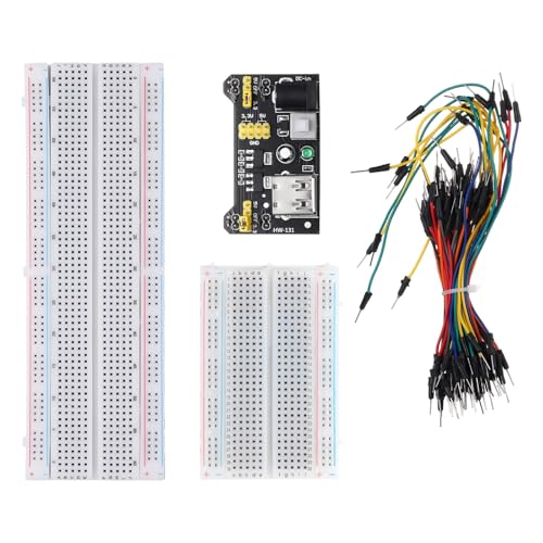 MECCANIXITY Breadboard Kit with Power Supply Module 830/400 Tie-Points