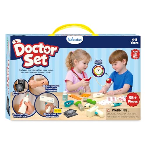 Skillmatics Doctor Set for Kids – 35+ Piece Realistic Pretend Play Kit