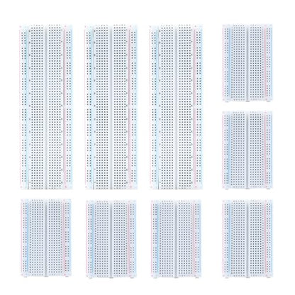 Breadboards Kit 3PCS 830 Point and 6PCS 400 Point Solderless Breadboards for Arduino Projects Prototype Building with Interlocking Design and Built in Power Distribution Rails for Electronics DIY