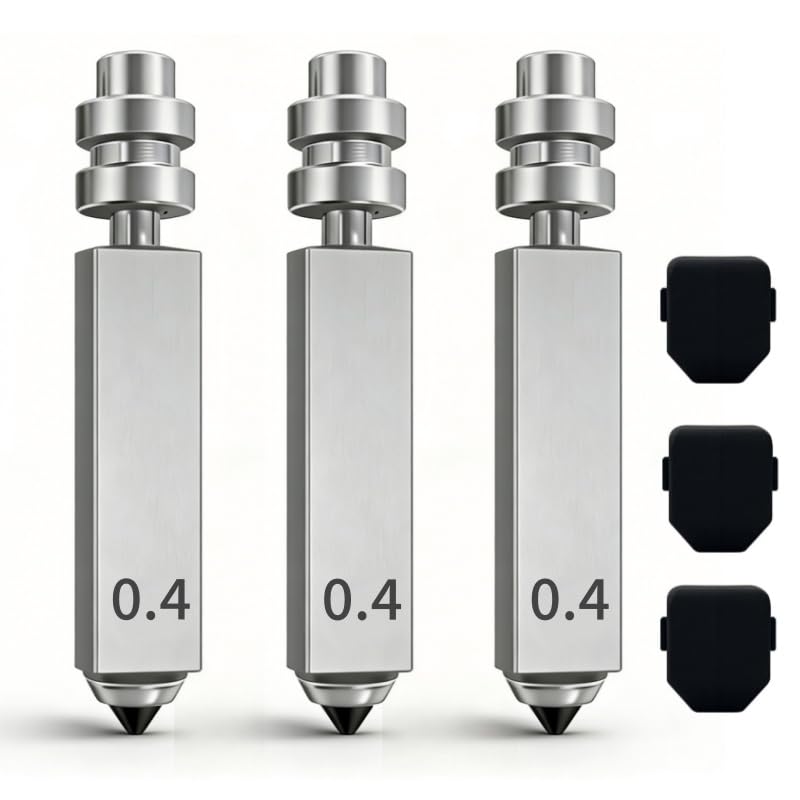 3PK 0.4MM Kobra X Hardened Steel Nozzle for Anycubic Kobra 4 - size: Kobra X - 3-3