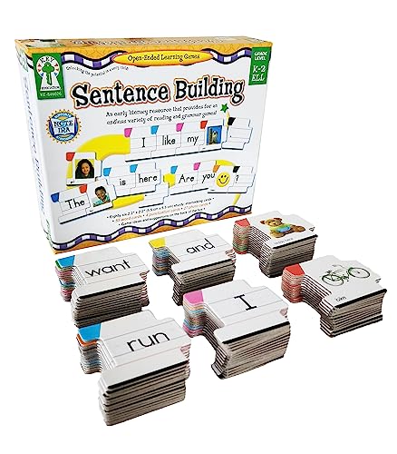 Key Education Sentence Building Game, Phonics Puzzles Grammar Flashcard Set