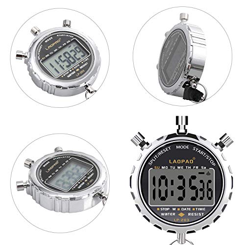 LAOPAO Melt Stopwatch, Clock Daily Rainproof Digital Timer for Sports Match,Competition,Coach,Referee,Training,Timing - color: Xj-203