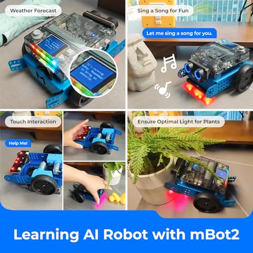 Makeblock mBot2 Coding Robot for Kids, Code Learning Support Scratch & Python Programming, Robotics Kit for Kids Ages 8-14 and up, Building STEM Robot Toys Gifts for Boys Girls - size: Set of 1