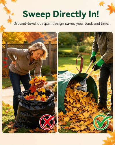 HEMOTON Reusable Yard Waste Bags 72 Gallon, 2 Pack with Gloves