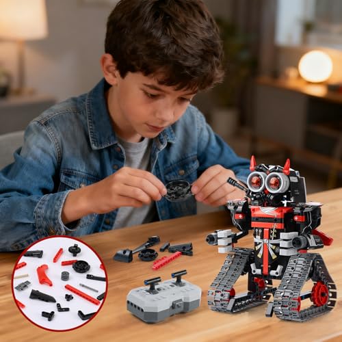 3 in 1 Robot Building Kits - STEM Toys for Kids 6 7 8 9 10 11 12+ Year Old, Birthday Gifts for Boys, Remote APP Control Coding Projects, Science DIY Robotics Kit