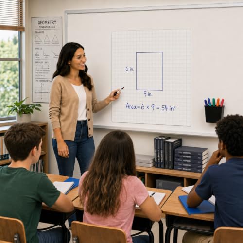 MAGNASHEET SQUARES Jumbo Magnetic Dry Erase Graph Paper