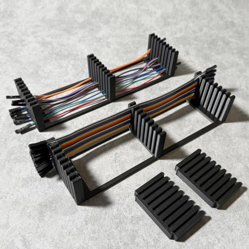 Dupont Wire Organizer with Adjustable Seperator, Cable Management Kit for Jumper Wires, for DIY, Maker Projects, Pack of 2