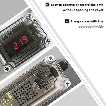 QILIPSU Junction Box with Mounting Plate 250x150x100mm, Clear Cover Plastic DIY Electrical Project Case IP67 Waterproof Dustproof Enclosure (9.8"x5.9"x3.9") - color: Clear Cover, size: 9.8"x5.9"x3.9"